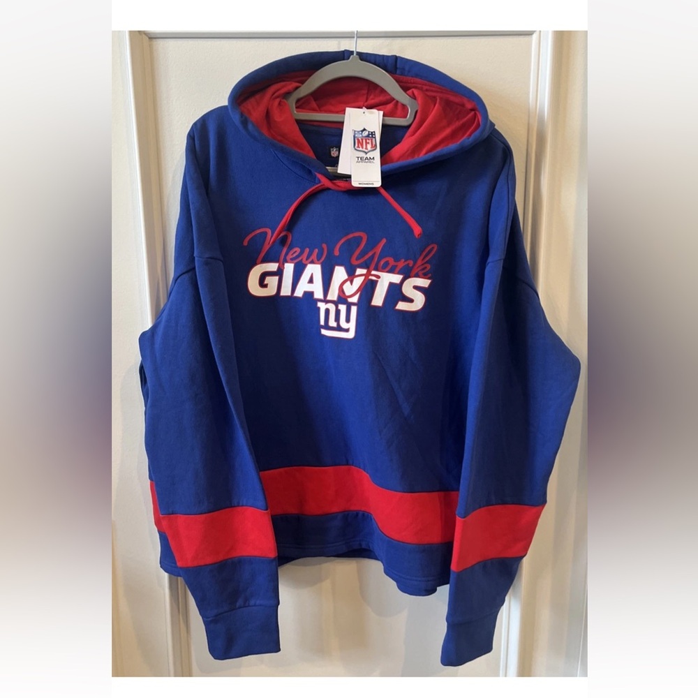 NFL New York Giants Women's Halftime Adjustment Long Sleeve Fleece Hoodie Sz 2XL
